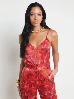 L'AGENCE Sets|Print Edition|Jane Silk Camisole Multi Butterfly Petal