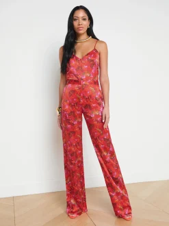L'AGENCE Sets|Print Edition|Jane Silk Camisole Multi Butterfly Petal