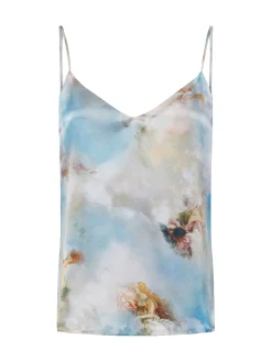 L'AGENCE Print Edition|Spring Collection|Jane Silk Camisole Light Blue Multi Renaissance