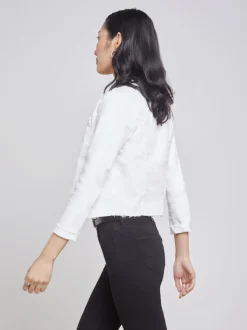 L'AGENCE Nouveau Whites|Denim Jackets|Janelle Denim Jacket Blanc
