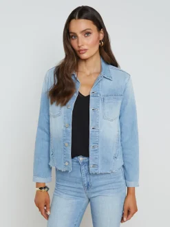 L'AGENCE Denim Jackets|Blazers & Jackets|Janelle Denim Jacket Omaha