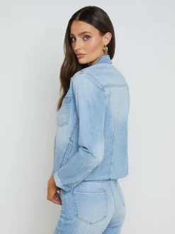 L'AGENCE Denim Jackets|Blazers & Jackets|Janelle Denim Jacket Omaha