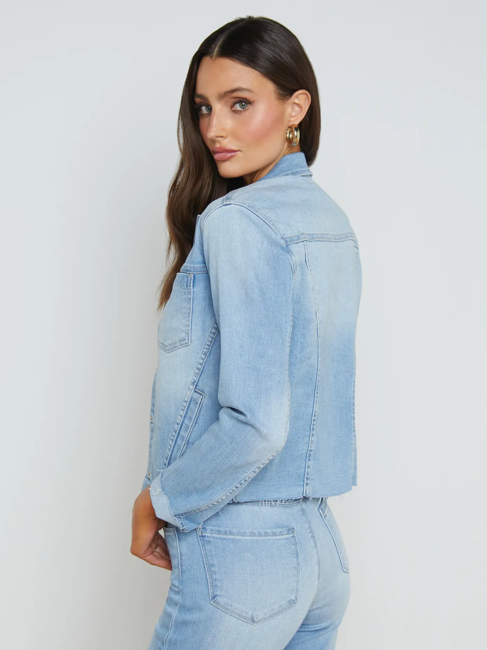 L'AGENCE Denim Jackets|Blazers & Jackets|Janelle Denim Jacket Omaha