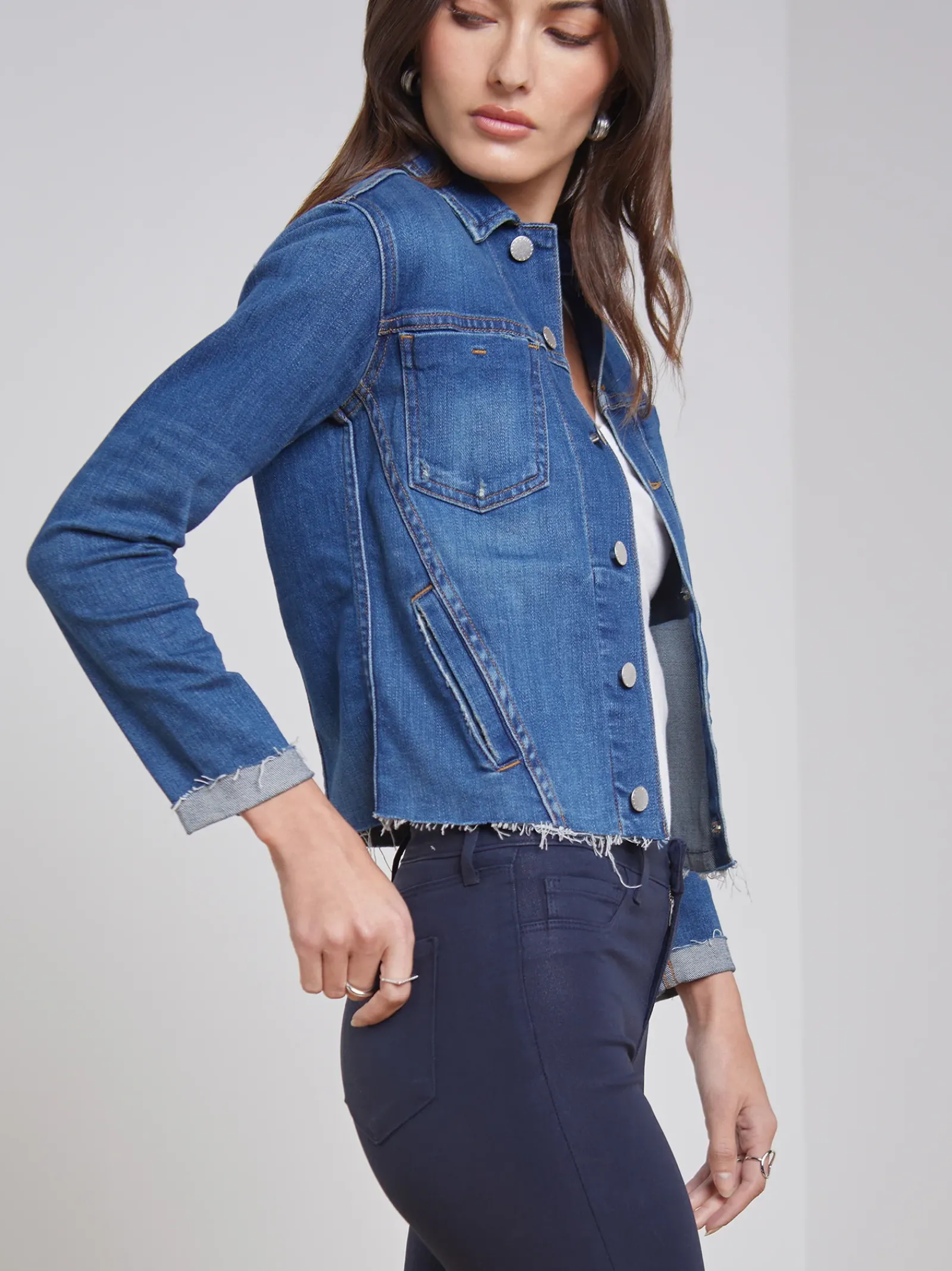 L'AGENCE Back in Stock|Denim Jackets|Janelle Denim Jacket Authentique