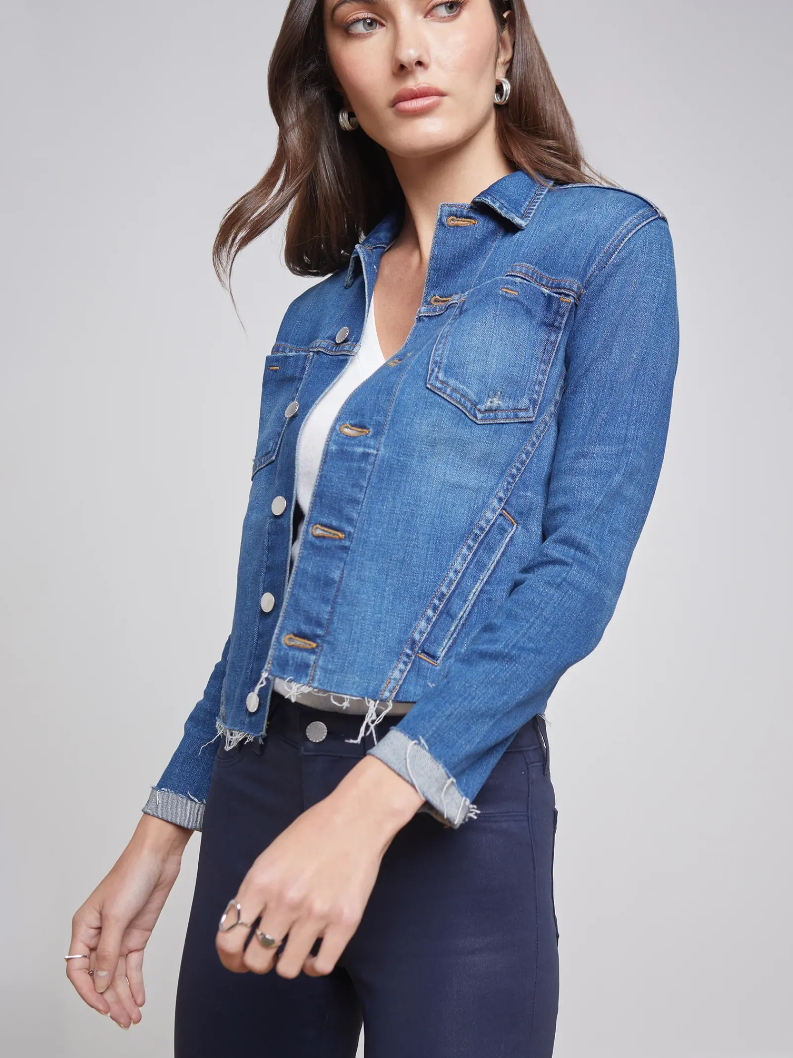 L'AGENCE Back in Stock|Denim Jackets|Janelle Denim Jacket Authentique