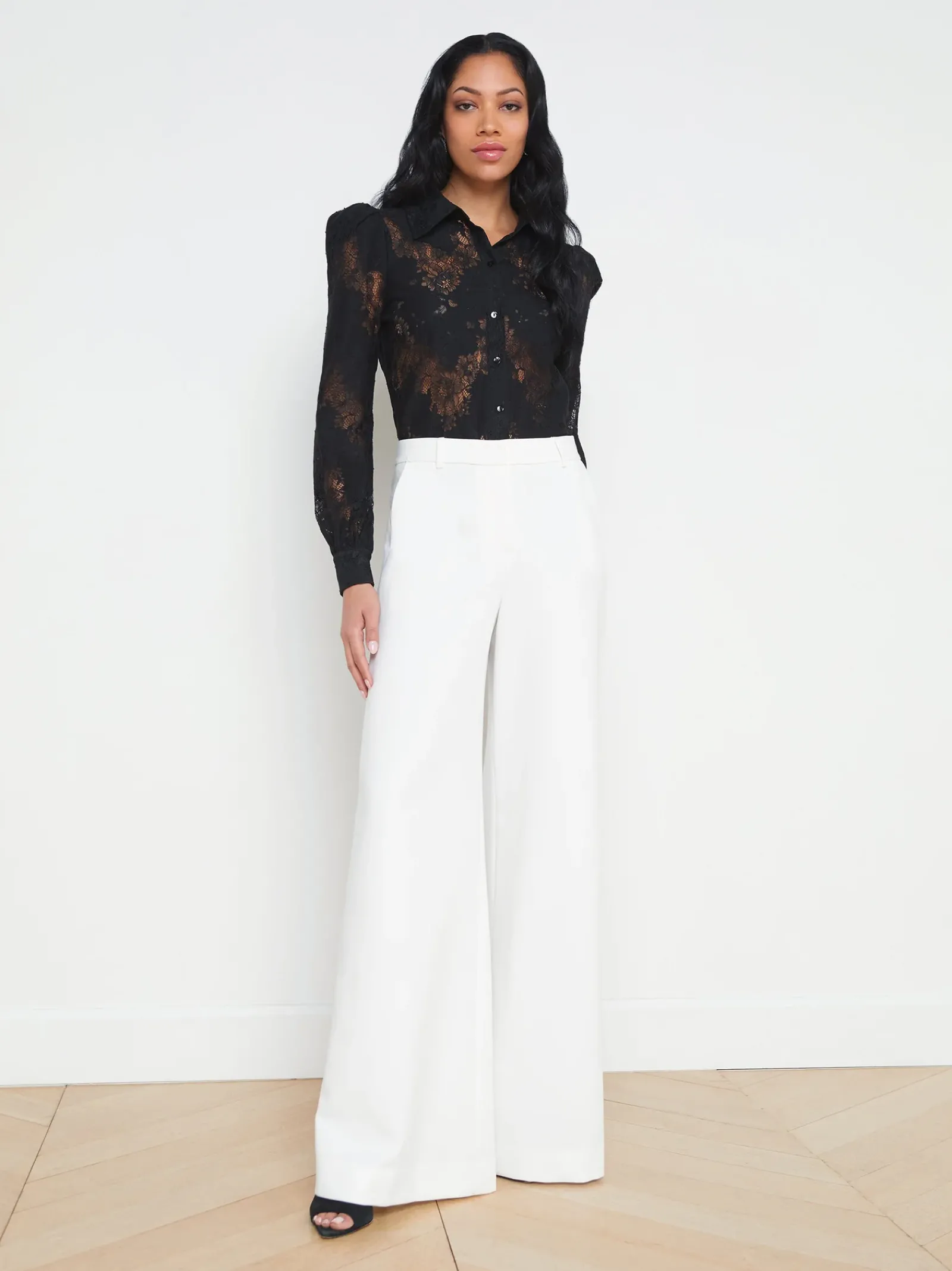 L'AGENCE All Things Black|Spring Collection|Jenica Lace Blouse Black