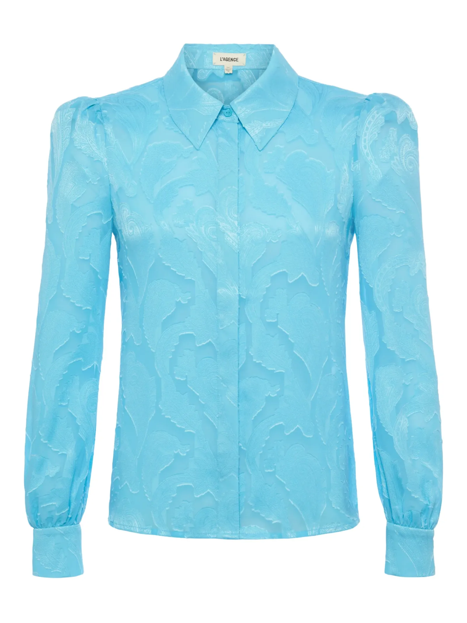 L'AGENCE Blouses & Tops|Jenica Lace Blouse Aqua