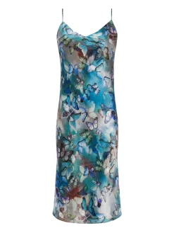 L'AGENCE Online Exclusives|Spring Collection|Jodie Silk Slip Dress Multi Butterfly Cloud