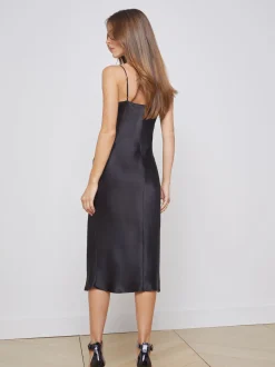 L'AGENCE All Things Black|Essentials|Jodie Silk Slip Dress Black