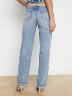 L'AGENCE Straight|Aged Denim|Jones Ultra High-Rise Stovepipe Jean Ravine