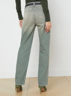 L'AGENCE Back in Stock|Resort Collection|Jones Ultra High-Rise Stovepipe Jean Jade Green