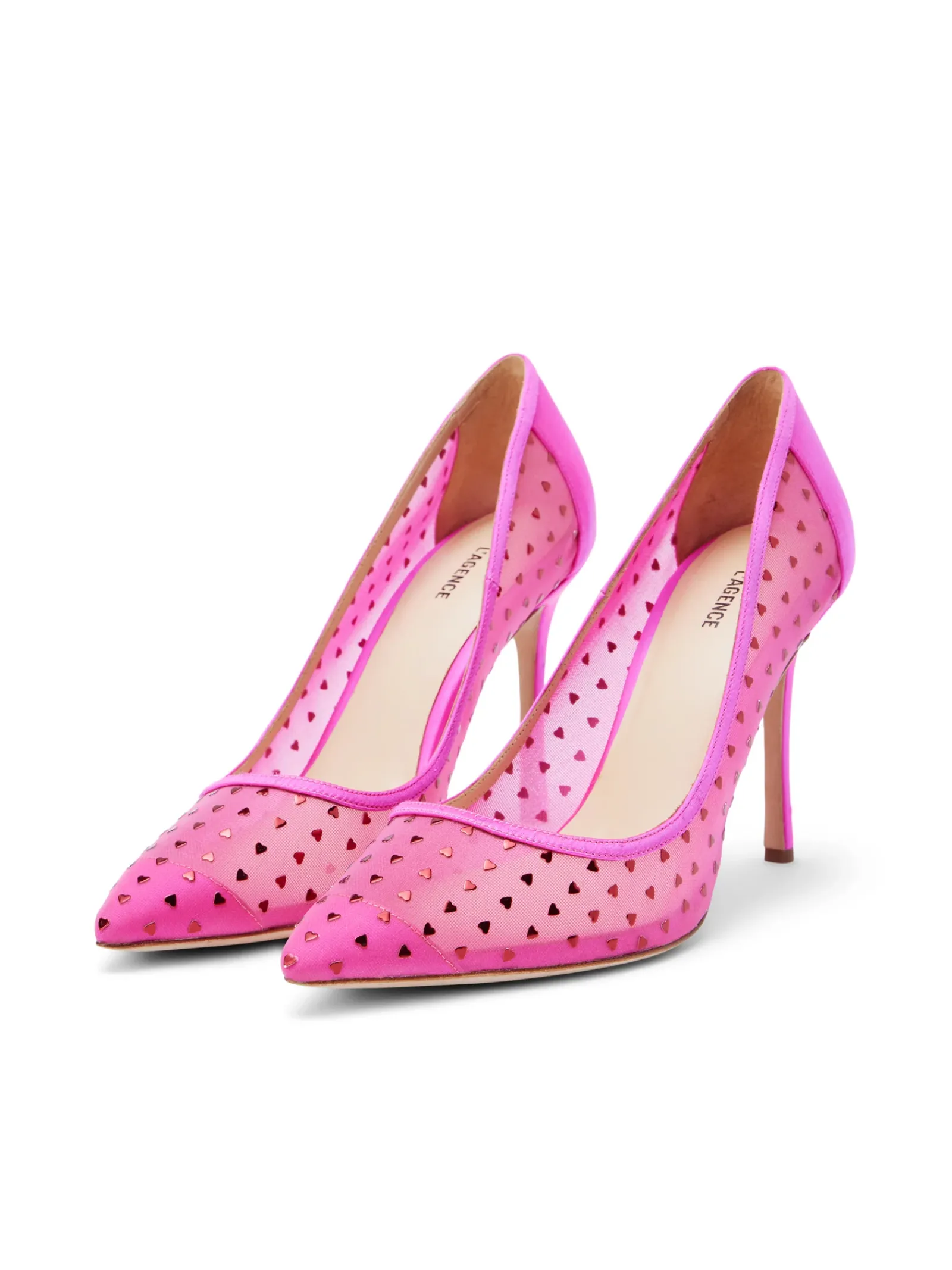 L'AGENCE Resort Collection|Heels & Pumps|Julie Pump Hot Pink Satin