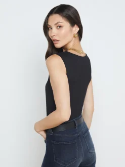 L'AGENCE Back in Stock|Blouses & Tops|Kaeli Top Black