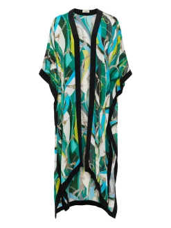 L'AGENCE Spring Collection|Swimwear|Kara Silk-Blend Kimono Cover-up Multi