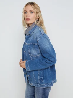L'AGENCE Resort Collection|Denim Jackets|Karina Oversized Denim Jacket Hayward