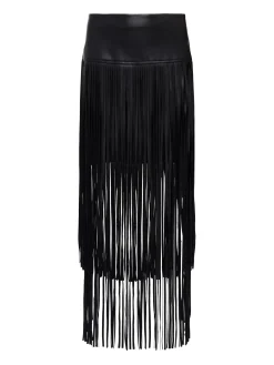 L'AGENCE Resort Collection|All Things Black|Karolina Fringe Skirt Black