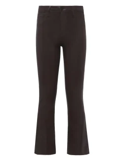 L'AGENCE Petite|Flare & Bootcut|Kendra Coated Cropped Flare Jean Espresso Coated