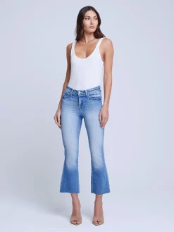 L'AGENCE Petite|Flare & Bootcut|Kendra Cropped Flare Jean Balboa
