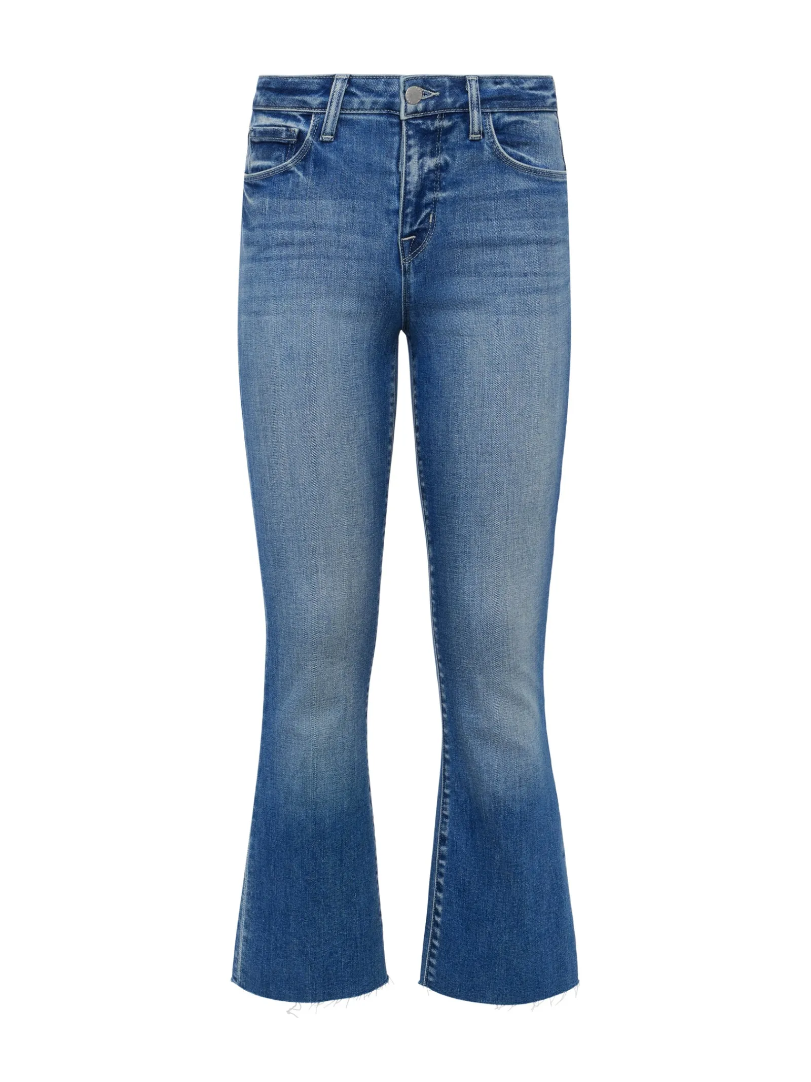 L'AGENCE Back in Stock|Petite|Kendra Cropped Flare Jean Laguna
