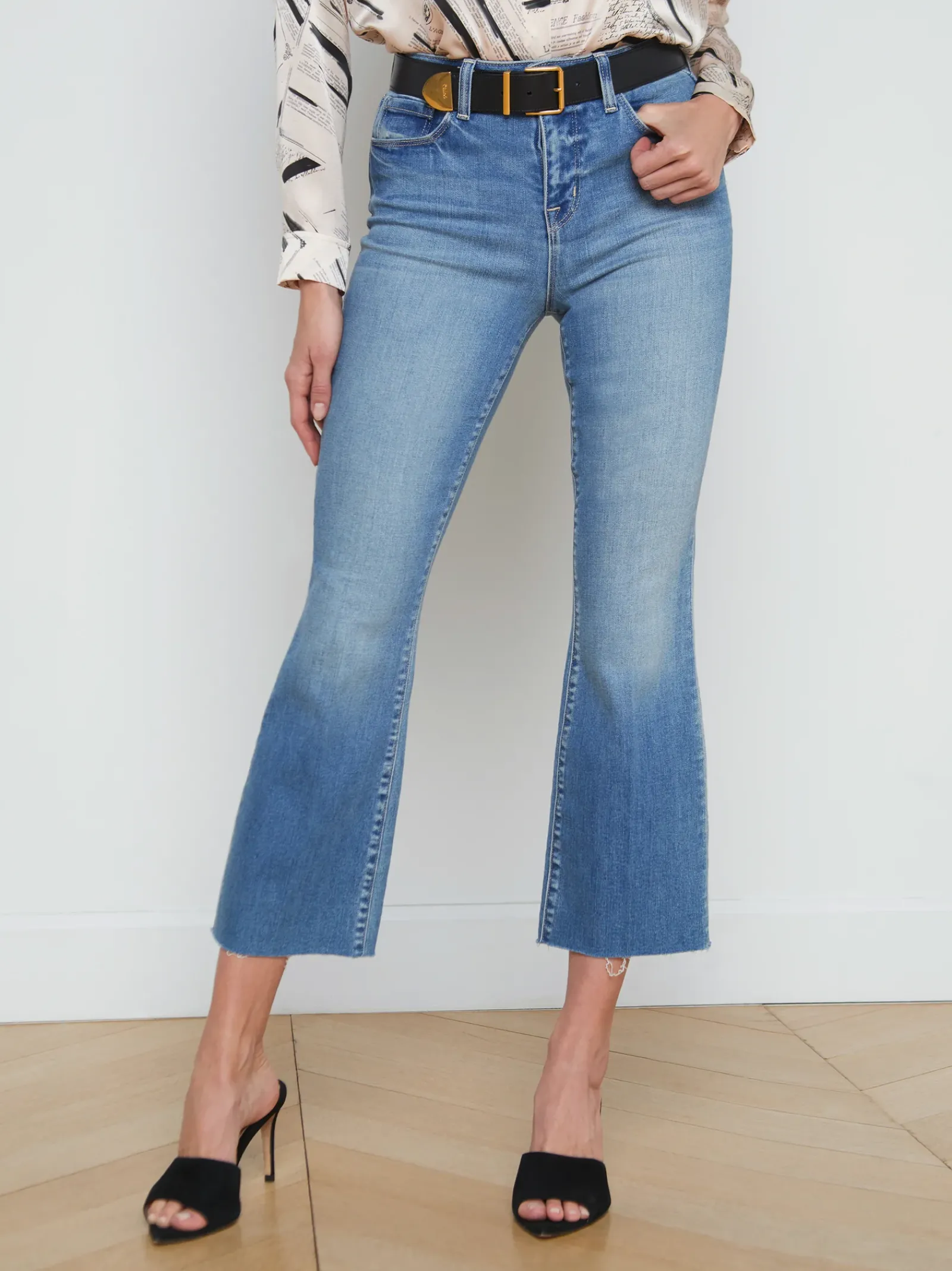 L'AGENCE Flare & Bootcut|Spring Collection|Kendra Cropped Flare Jean Alameda