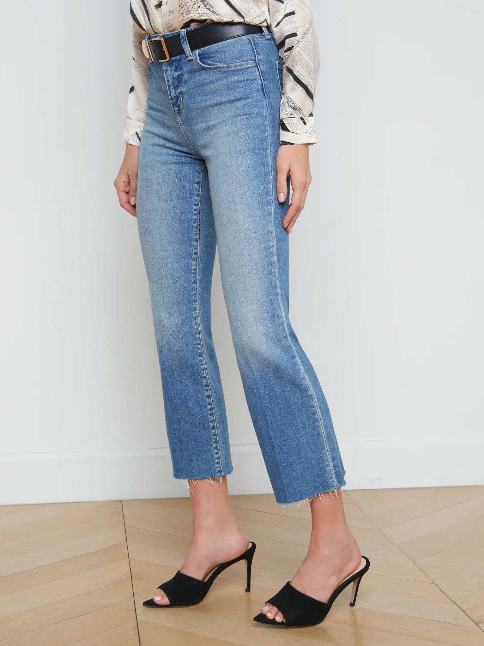 L'AGENCE Flare & Bootcut|Spring Collection|Kendra Cropped Flare Jean Alameda