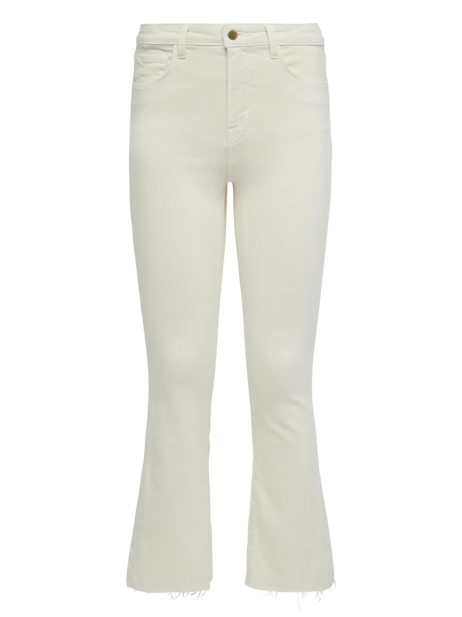 L'AGENCE Nouveau Whites|Petite|Kendra Cropped Flare Jean Vintage White