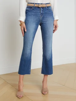 L'AGENCE Petite|Flare & Bootcut|Kendra Cropped Flare Jean Cambridge