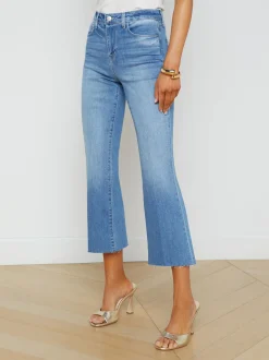 L'AGENCE Petite|Flare & Bootcut|Kendra Cropped Flare Jean Alamo