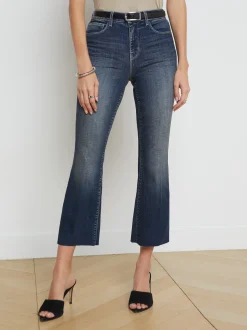 L'AGENCE Petite|Flare & Bootcut|Kendra Cropped Flare Jean Naples