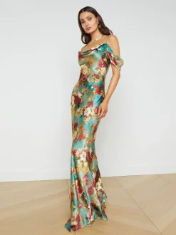 L'AGENCE Spring '24 Catalog|Print Edition|Kenna Silk Dress Multi Rococo