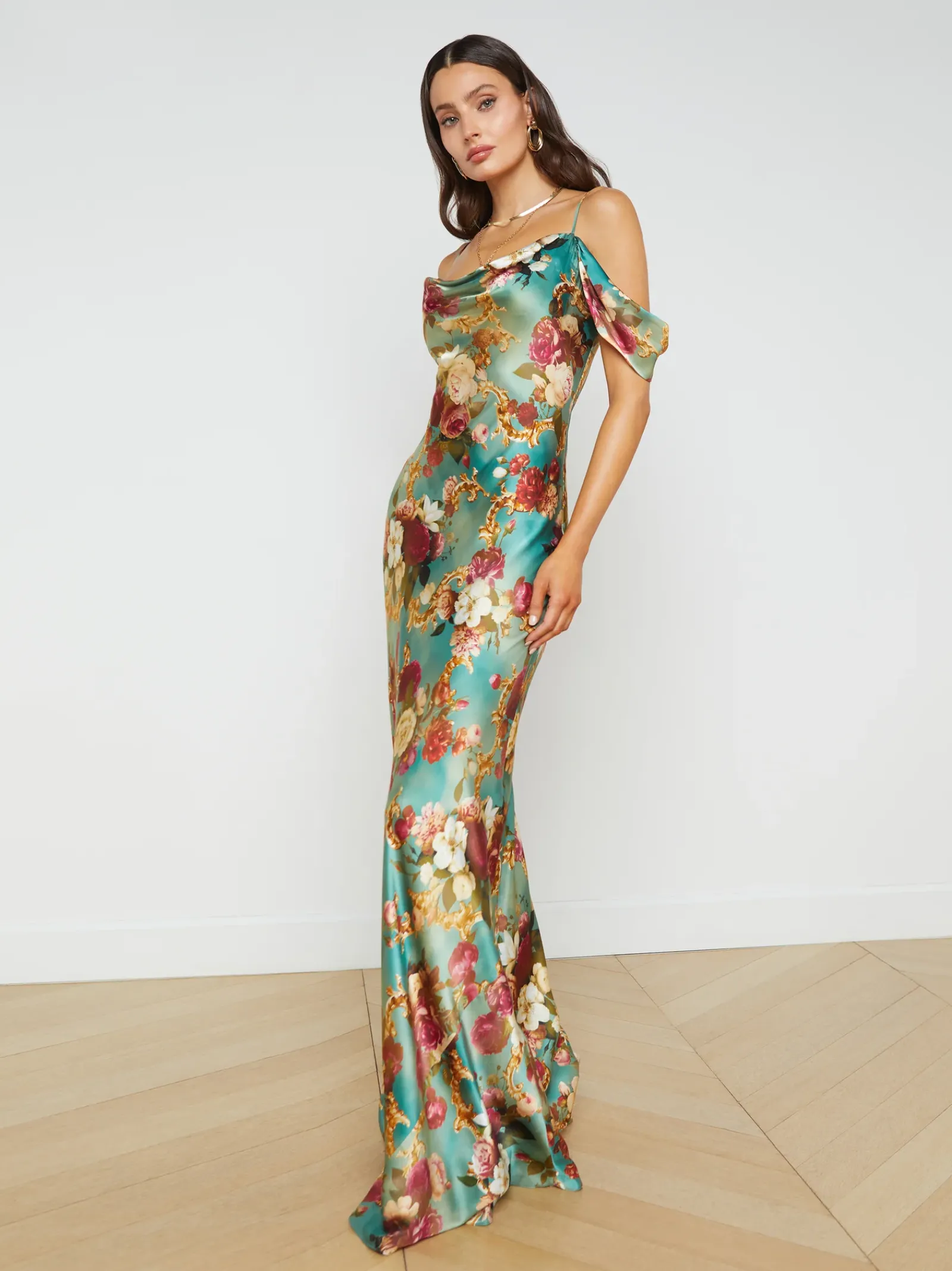 L'AGENCE Spring '24 Catalog|Print Edition|Kenna Silk Dress Multi Rococo