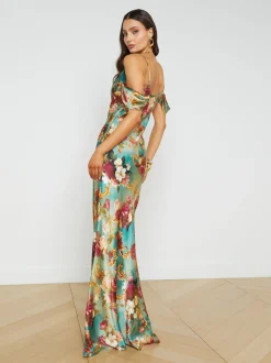 L'AGENCE Spring '24 Catalog|Print Edition|Kenna Silk Dress Multi Rococo