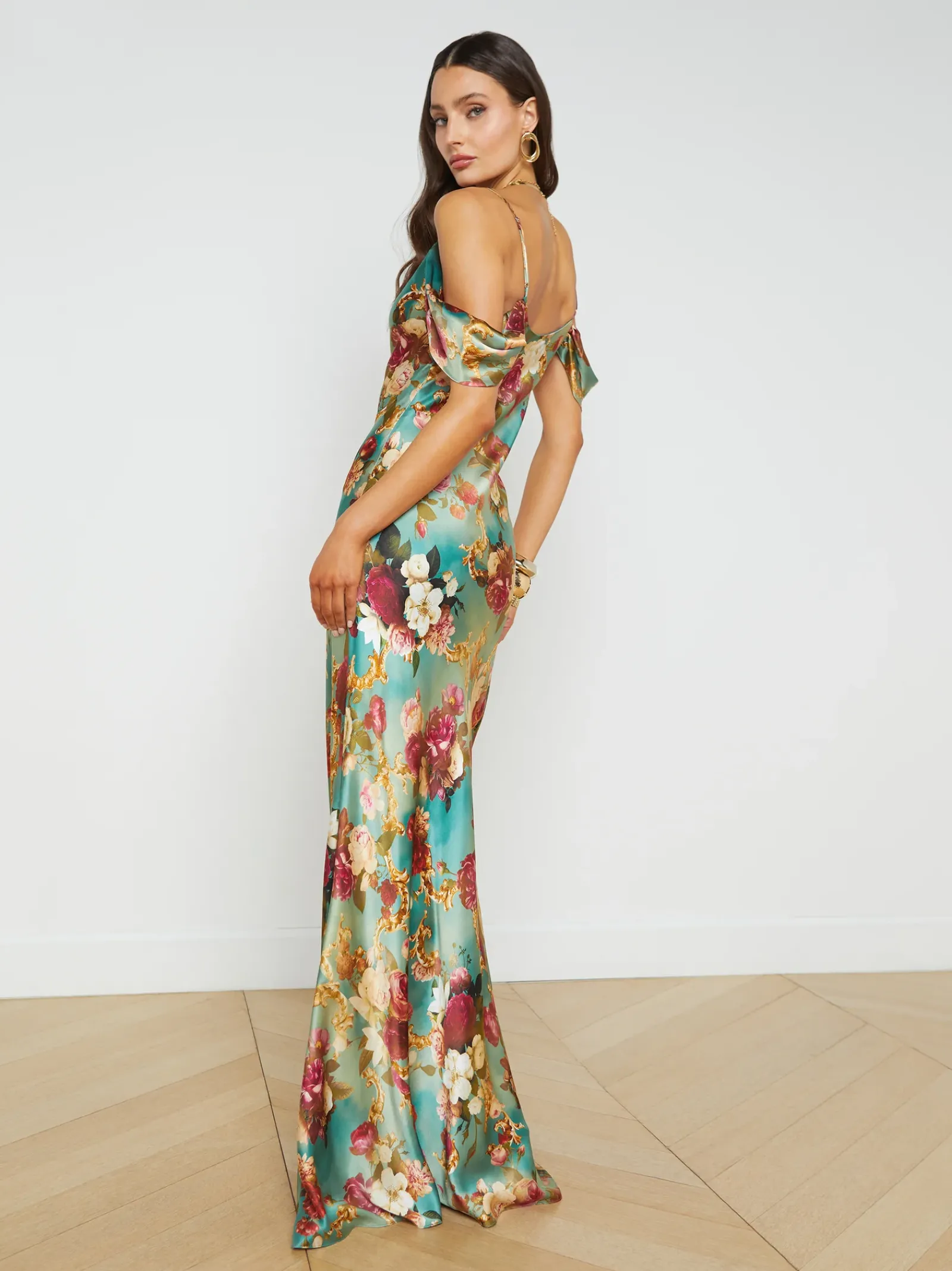 L'AGENCE Spring '24 Catalog|Print Edition|Kenna Silk Dress Multi Rococo
