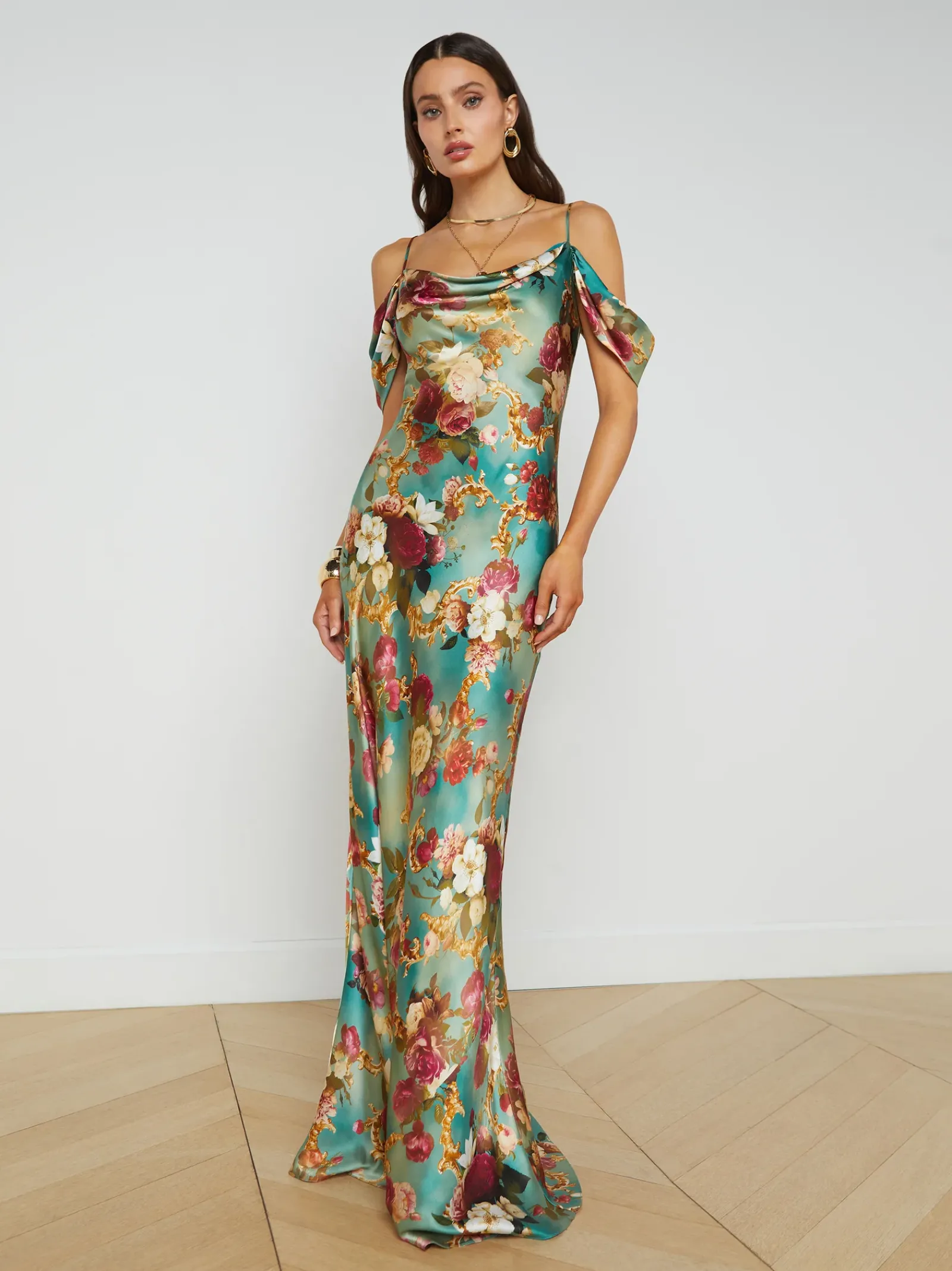 L'AGENCE Spring '24 Catalog|Print Edition|Kenna Silk Dress Multi Rococo