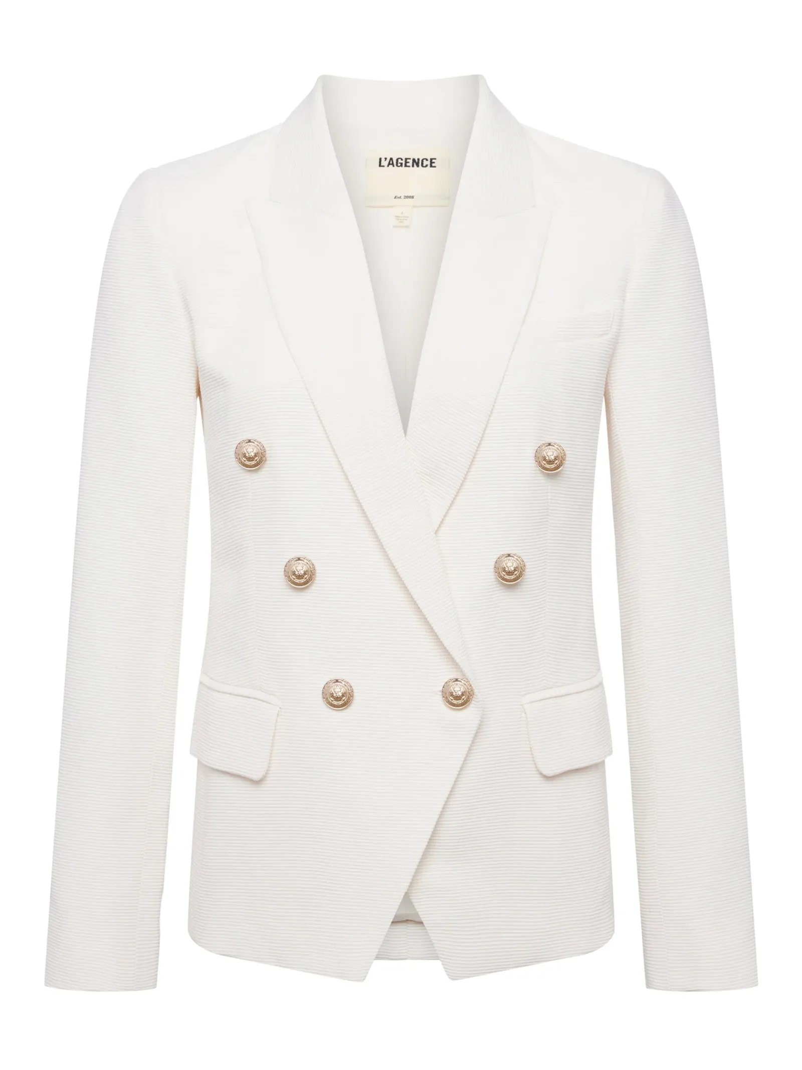 L'AGENCE Nouveau Whites|Blazers & Jackets|Kenzie Blazer Ivory/Pearl Silver