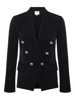 L'AGENCE All Things Black|Maternity|Kenzie Blazer Black/Brushed Gunmetal