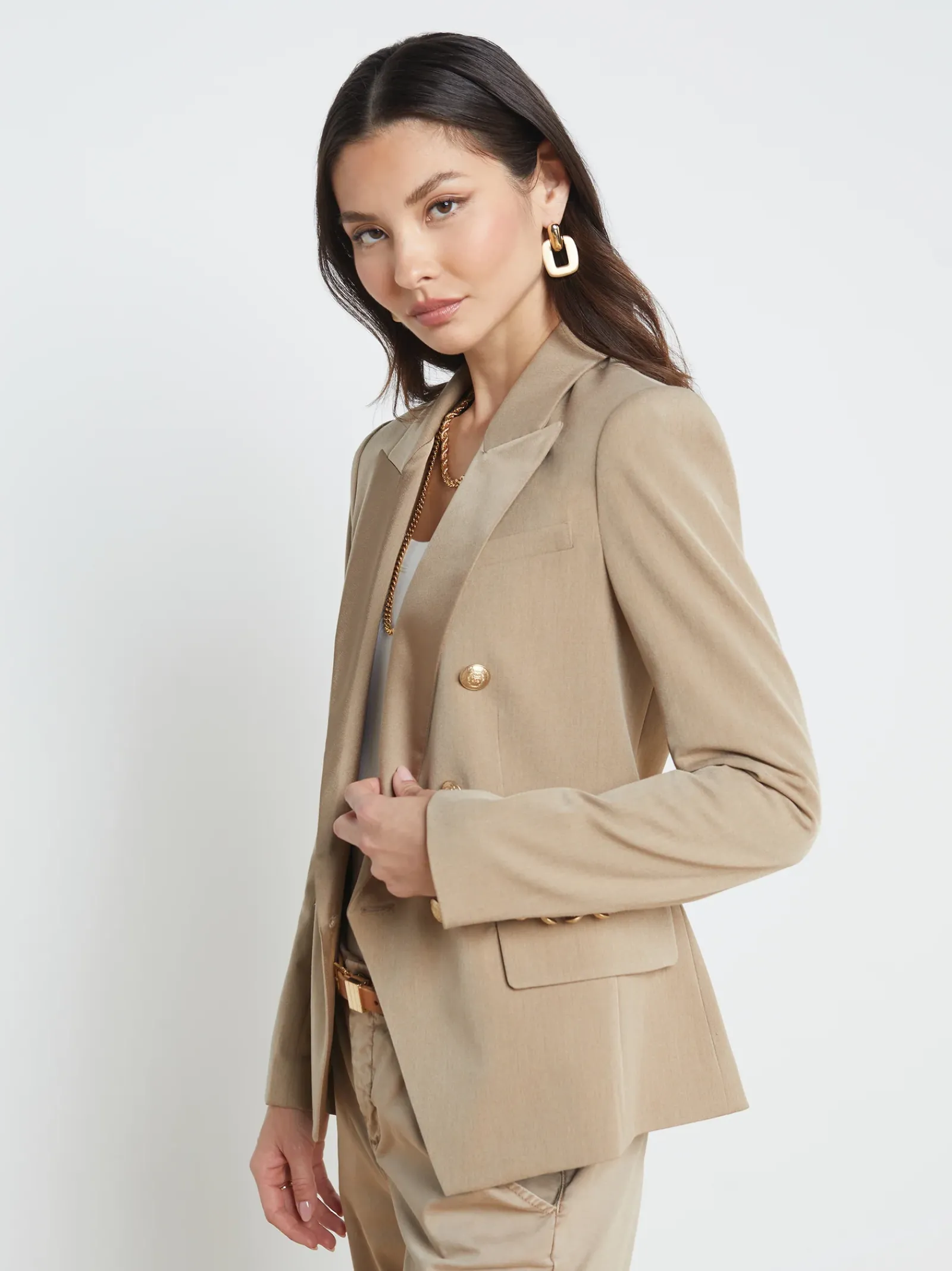 L'AGENCE Resort Collection|Blazers & Jackets|Kenzie Blazer Mochaccino
