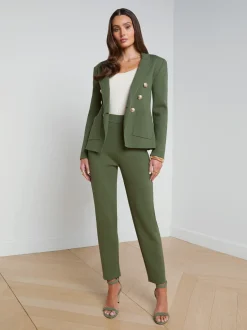 L'AGENCE Sets|Spring Collection|Kenzie Knit Blazer Clover/Gold