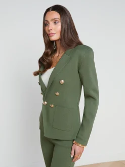 L'AGENCE Sets|Spring Collection|Kenzie Knit Blazer Clover/Gold
