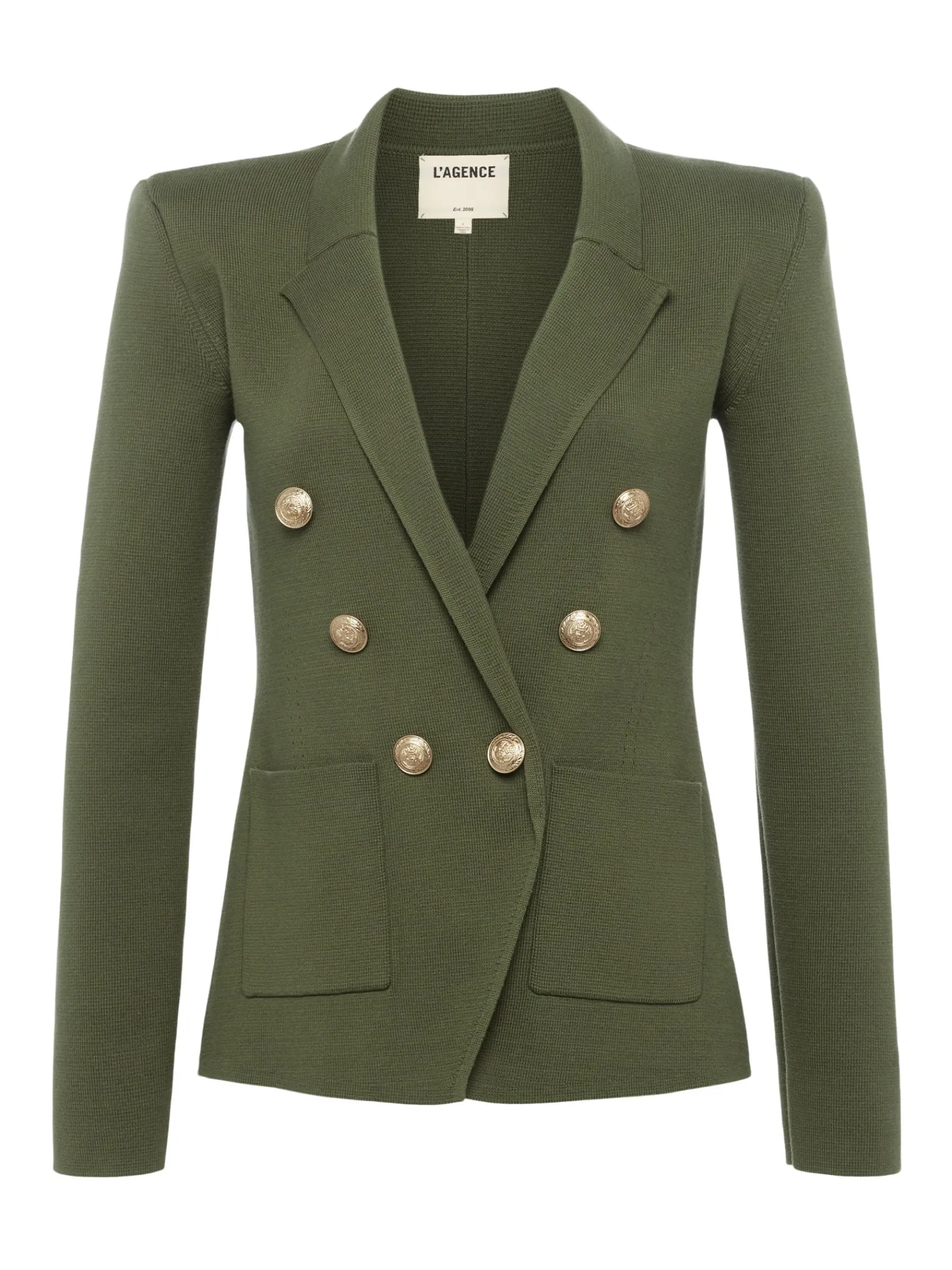 L'AGENCE Sets|Spring Collection|Kenzie Knit Blazer Clover/Gold