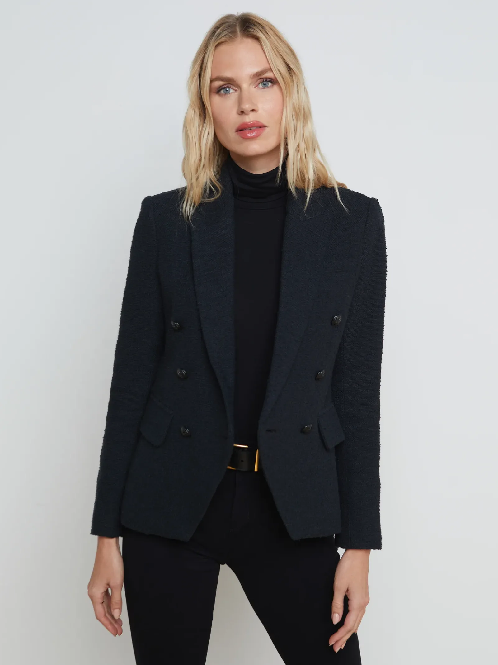 L'AGENCE All Things Black|Blazers & Jackets|Kenzie Tweed Blazer Black/Black