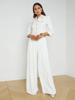 L'AGENCE Nouveau Whites|Spring '24 Catalog|Kumi Cropped Jacket White