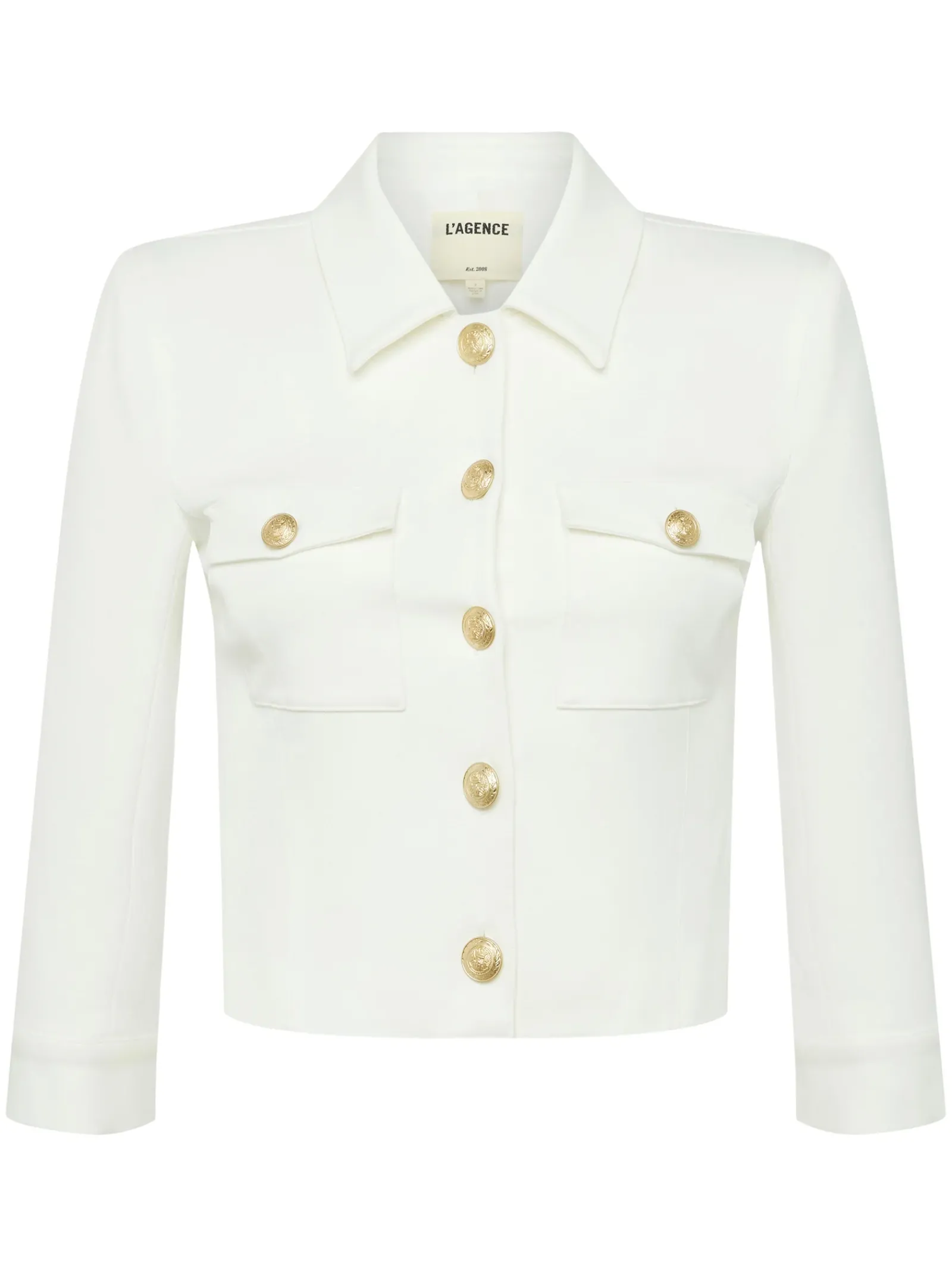 L'AGENCE Nouveau Whites|Spring '24 Catalog|Kumi Cropped Jacket White