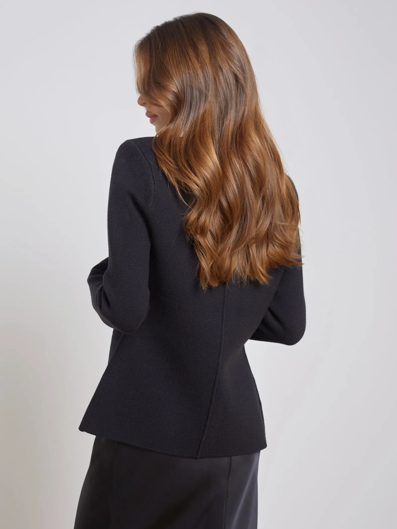 L'AGENCE All Things Black|Essentials|Lacey Knit Blazer Black