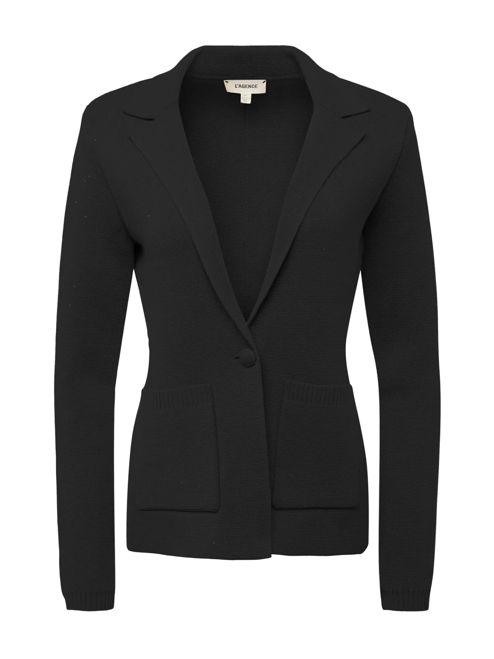 L'AGENCE All Things Black|Essentials|Lacey Knit Blazer Black