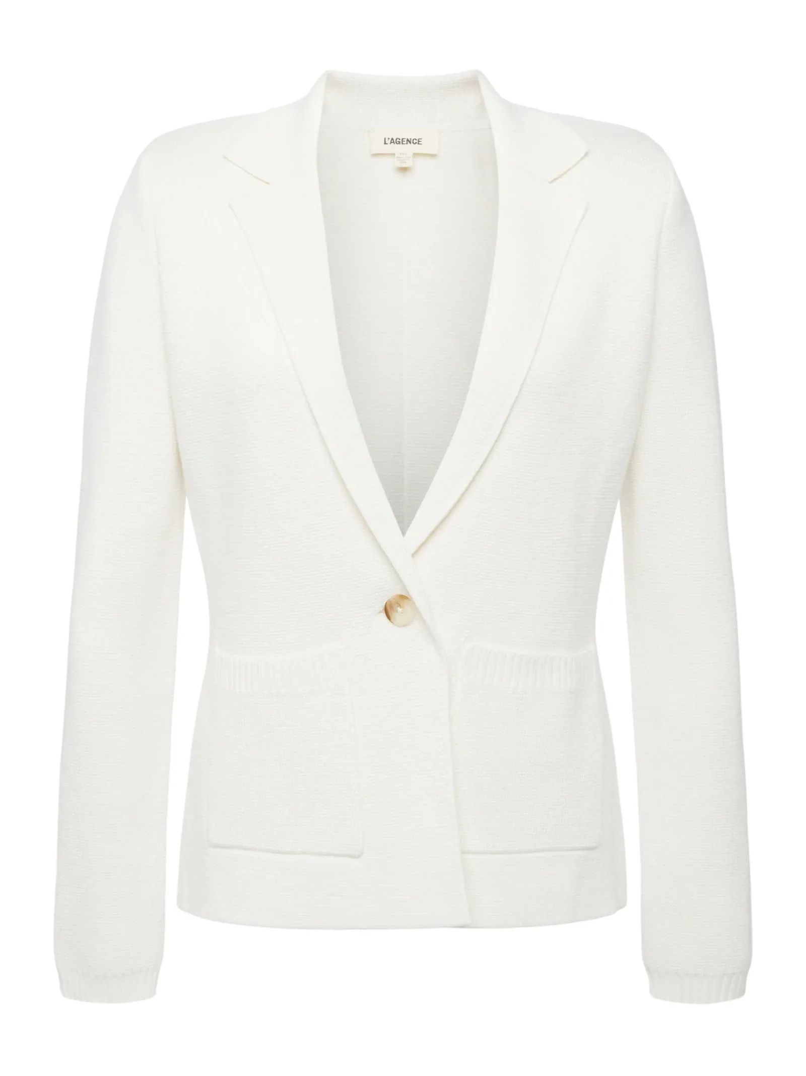 L'AGENCE Nouveau Whites|Essentials|Lacey Knit Blazer Ivory