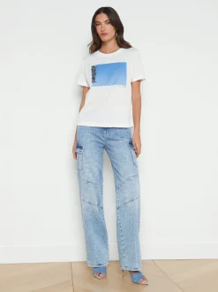 L'AGENCE Tees|Leilani Maui Moon Tee White