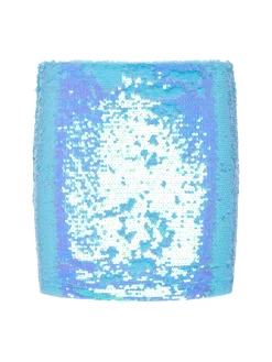 L'AGENCE Spring Collection|Pants, Shorts & Skirts|Leroy Sequin Mini Skirt Cloud Blue