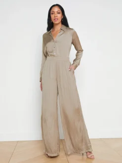 L'AGENCE Sets|Spring Collection|Lillian Wide-Leg Pant Cappuccino