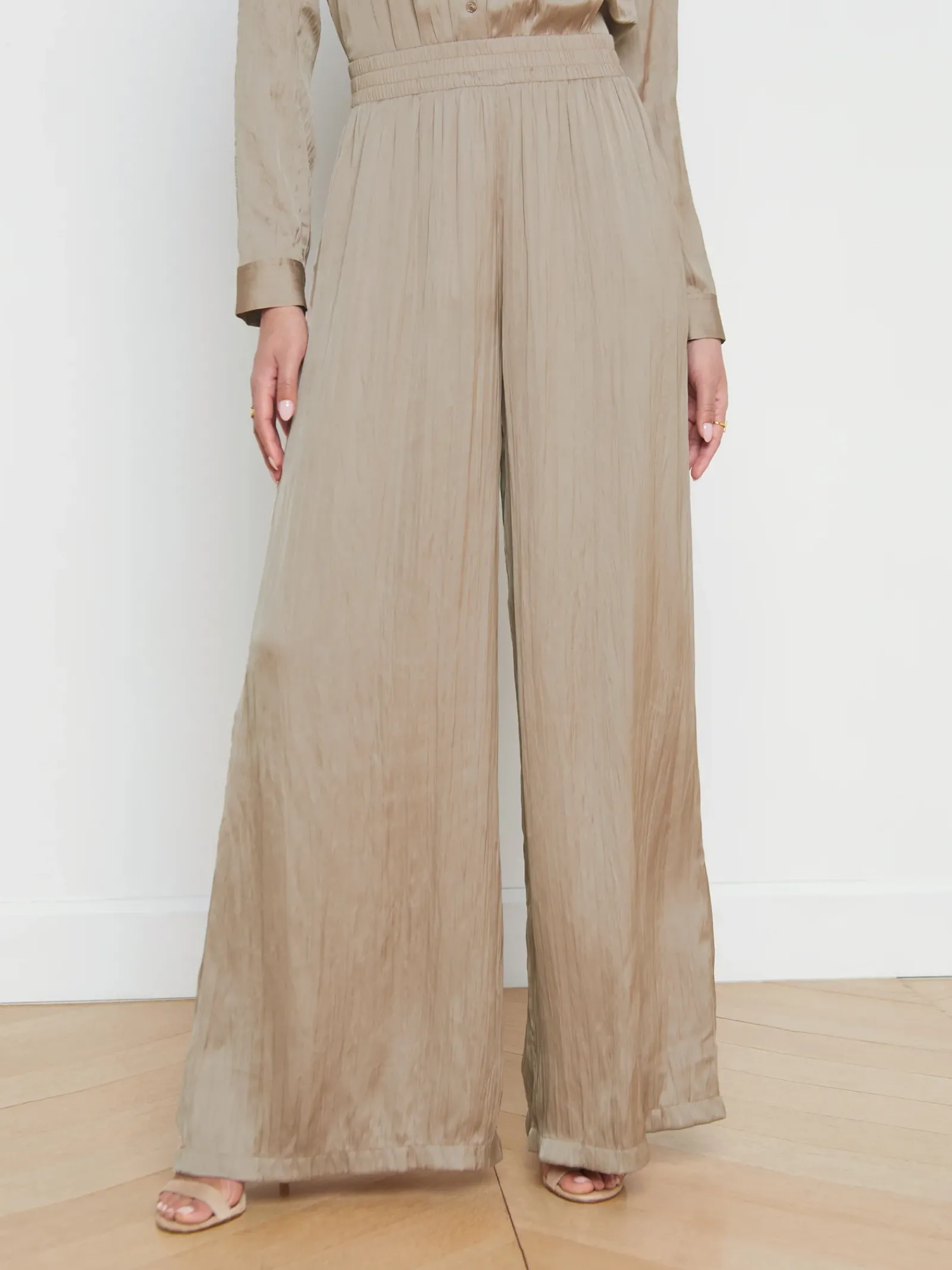 L'AGENCE Sets|Spring Collection|Lillian Wide-Leg Pant Cappuccino